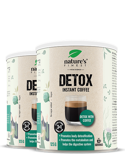 Detox Coffee 1+1 , Detox Αδυνάτισμα , Βελτίωση πέψης , Ενέργεια , Αγκινάρα, Τσουκνίδα, Χλωρέλλα , Πρεμιέρας Αραβική , Χωρίς προσθήκη ζάχαρης , 250g