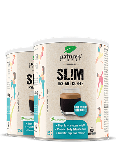 Slim Coffee 1+1 , Καφές αδυνατίσματος , Έλεγχος της όρεξης , Neopuntia™ , Απομάκρυνση λίπους και ζάχαρης , Ποιοτικό Arabica , 250g
