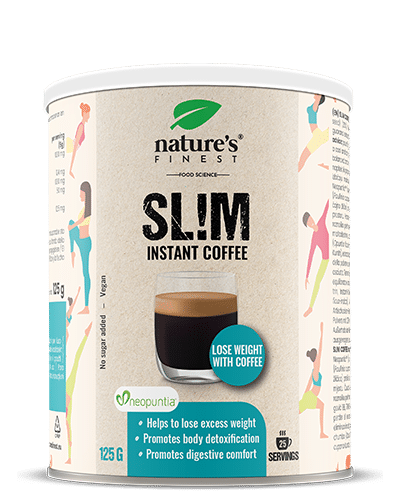 Slim Coffee , Καφές Αδυνατίσματος , Έλεγχος Επιθυμιών για Φαγητό , Neopuntia™ , Απομάκρυνση Λίπους και Σακχάρων , Προηγμένη Arabica , 125g