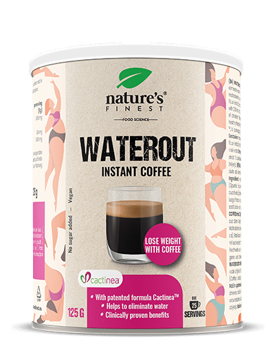 WaterOut Coffee , Απομάκρυνση της στασιμοποιημένης νερού , Σύνθεση με Cactinea™ , Μείωση του πρήξιμου και της διαφορετικότητας , 125g
