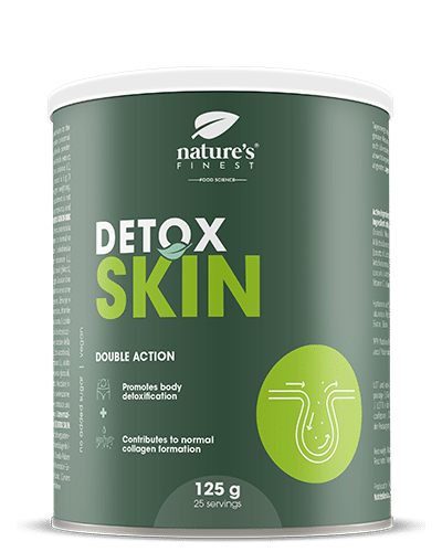 Detox Skin , Φόρμουλα Ομορφιάς 2 σε 1 , Καθαρίζει το σώμα , Μειώνει τις ρυτίδες , Υαλουρονικό οξύ , Βιοτίνη , Ενυδατώνει , Αντιγήρανση , 125g