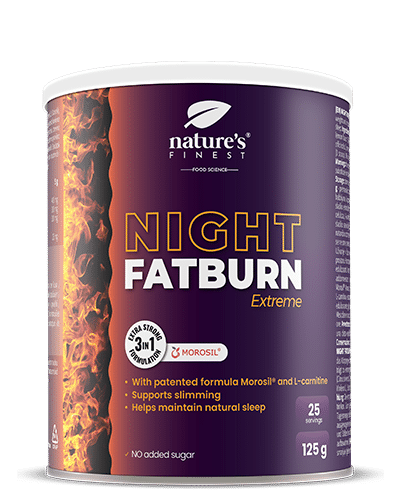 Night FatBurn Extreme , Νυχτερινός Λιποδιαλύτης , Χάστε βάρος καθώς κοιμάστε , Μειώστε τη μέση σας , Εκχύλισμα Κόκκινου Πορτοκαλιού Morosil® , 125g
