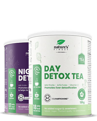 INNER CLEANSE , Day Detox Tea + Night Detox Tea , Προστασία του ήπατος , Πέψη , Αδυνάτισμα , 240g