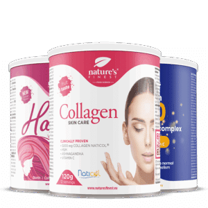 Φροντίδα του δέρματος με κολλαγόνο + Hair Vitamins + Golden Q10 πακέτο