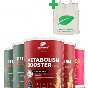 2x Detox Belly Burn + 2x Metabolism Booster Extreme + Vitamin D3 + Vitamin C + NF bag πακέτο